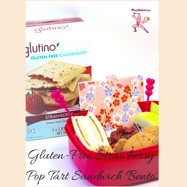 #GlutenFree-#Strawberry-#PopTart-Sandwich-#Bento. #GlutenFree-#Strawberry-#PopTart-Sandwich-#Bento.